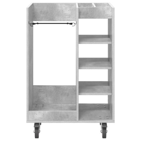 VidaXL Szafka golfowa z kołem Gładki Betonowy szary 65 x 45 x 98 cm