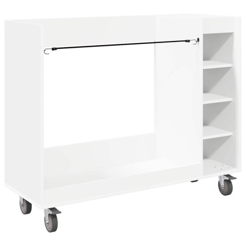 VidaXL Szafka golfowa z kołem Gładki Biały 120 x 45 x 98 cm