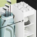 VidaXL Szafka golfowa z kołem Gładki Biały 120 x 45 x 98 cm