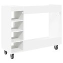 VidaXL Szafka golfowa z kołem Gładki Biały 120 x 45 x 98 cm