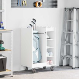 VidaXL Szafka golfowa z kołem Gładki Biały 65 x 45 x 98 cm