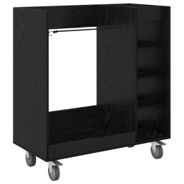 VidaXL Szafka golfowa z kołem Gładki Czarny Dąb 90 x 45 x 98 cm