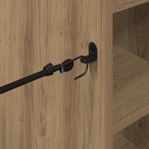 VidaXL Szafka golfowa z kołem Gładki Dąb rzemieślniczy 65 x 45 x 98 cm