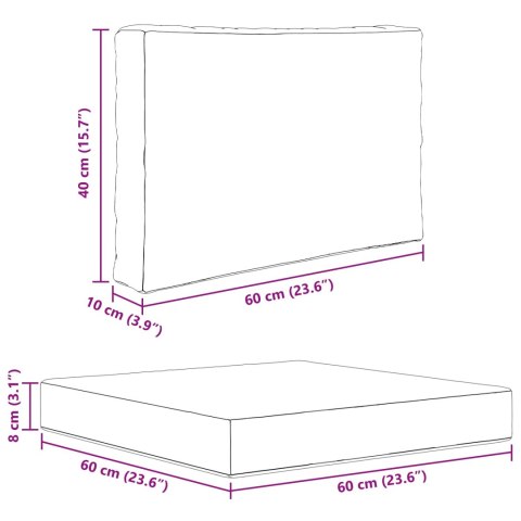 VidaXL Poduszka do sofy na zewnątrz 3 pcs Beżowy Poliester