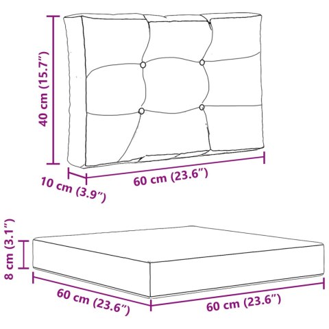 VidaXL Poduszka do sofy na zewnątrz 3 pcs Beżowy Poliester