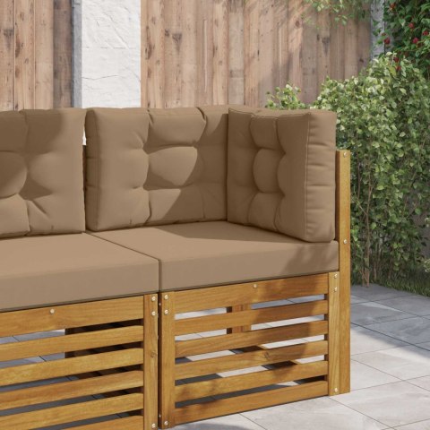 VidaXL Poduszka do sofy na zewnątrz 3 pcs Ciemnoszary Poliester