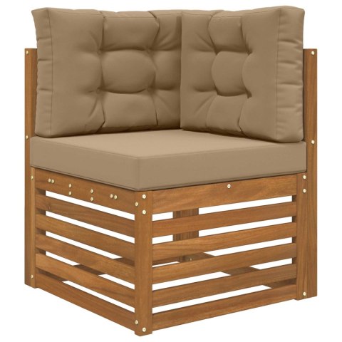 VidaXL Poduszka do sofy na zewnątrz 3 pcs Ciemnoszary Poliester