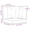 VidaXL Poduszka do sofy na zewnątrz 3 pcs Ciemnoszary Poliester