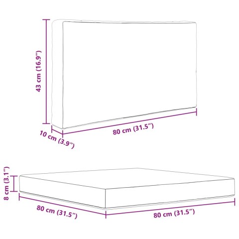 VidaXL Poduszka do sofy na zewnątrz 3 pcs Ciemnoszary Poliester