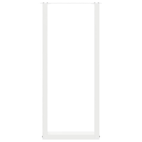 VidaXL Nogi do stołu barowego w kształcie litery U 2 szt. Białe 40x(110-111) cm Stal