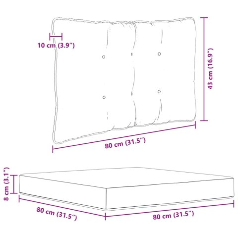 VidaXL Poduszka do sofy na zewnątrz 3 pcs Beżowy Poliester