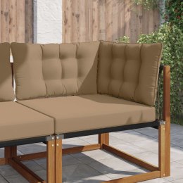 VidaXL Poduszka do sofy na zewnątrz 3 pcs Ciemnoszary Poliester