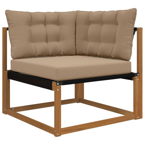 VidaXL Poduszka do sofy na zewnątrz 3 pcs Ciemnoszary Poliester