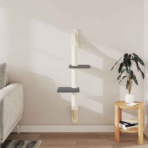VidaXL Ścienne drzewko dla kota z drapakiem, ciemnoszare, 108 cm