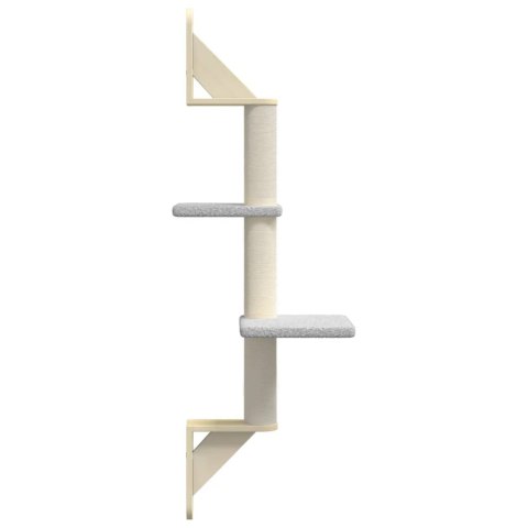 VidaXL Ścienne drzewko dla kota z drapakiem, jasnoszare, 108 cm
