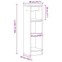 VidaXL Szafka boczna Czarny 40 x 40 x 100 cm Drewno inżynieryjne
