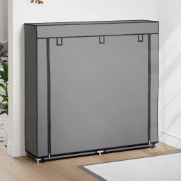 VidaXL Szafka na buty z osłoną, szara, 115x28x110 cm, tkanina