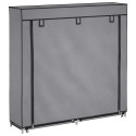 VidaXL Szafka na buty z osłoną, szara, 115x28x110 cm, tkanina