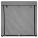 VidaXL Szafka na buty z osłoną, szara, 115x28x110 cm, tkanina
