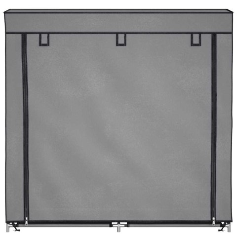 VidaXL Szafka na buty z osłoną, szara, 115x28x110 cm, tkanina