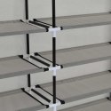 VidaXL Szafka na buty z osłoną, szara, 115x28x110 cm, tkanina