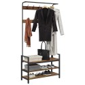 VidaXL Wieszak na płaszcze z półką Stare drewno 95 x 34 x 184 cm