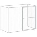 VidaXL Buda dla psa, z wybiegiem, jasnoszara, 214x457x181 cm, stal