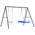 VidaXL Huśtawka ogrodowa z siodełkiem i bocianim gniazdem