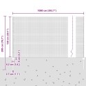VidaXL Ogrodzenie z słupkiem Szary