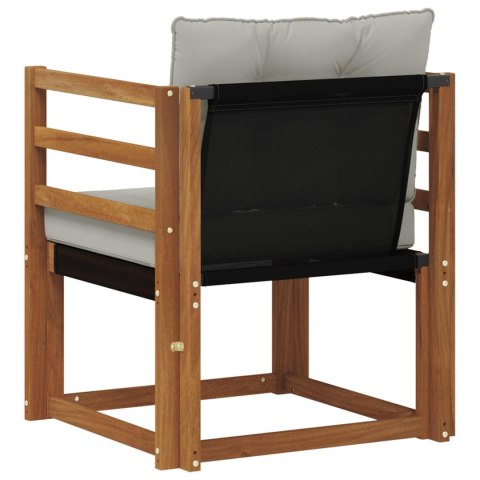 VidaXL Sofa na zewnątrz Drewno akacji i tekstylen