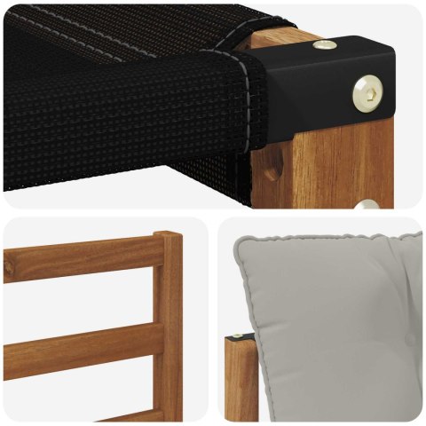 VidaXL Sofa na zewnątrz Drewno akacji i tekstylen