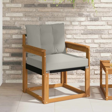 VidaXL Sofa na zewnątrz Lite Drewno Akacji Naturalny i Jasny Szary