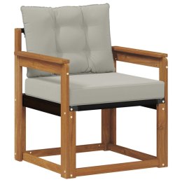 VidaXL Sofa na zewnątrz Lite Drewno Akacji Naturalny i Jasny Szary