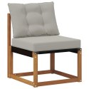 VidaXL Sofa na zewnątrz Lite Drewno Akacji Naturalny i Jasny Szary