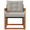 VidaXL Sofa na zewnątrz Lite Drewno Akacji Naturalny i Jasny Szary