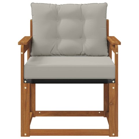 VidaXL Sofa na zewnątrz Lite Drewno Akacji Naturalny i Jasny Szary