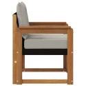 VidaXL Sofa na zewnątrz Lite Drewno Akacji Naturalny i Jasny Szary
