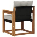 VidaXL Sofa na zewnątrz Lite Drewno Akacji Naturalny i Jasny Szary