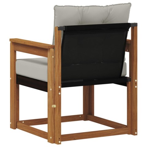 VidaXL Sofa na zewnątrz Lite Drewno Akacji Naturalny i Jasny Szary