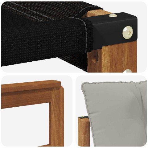 VidaXL Sofa na zewnątrz Lite Drewno Akacji Naturalny i Jasny Szary