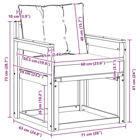 VidaXL Sofa na zewnątrz Lite Drewno Akacji Naturalny i Jasny Szary