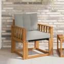 VidaXL Sofa na zewnątrz Lite Drewno Akacji Naturalny i Jasny Szary