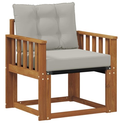 VidaXL Sofa na zewnątrz Lite Drewno Akacji Naturalny i Jasny Szary