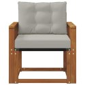 VidaXL Sofa na zewnątrz Lite Drewno Akacji Naturalny i Jasny Szary