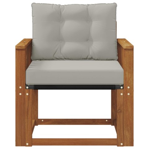 VidaXL Sofa na zewnątrz Lite Drewno Akacji Naturalny i Jasny Szary