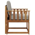 VidaXL Sofa na zewnątrz Lite Drewno Akacji Naturalny i Jasny Szary