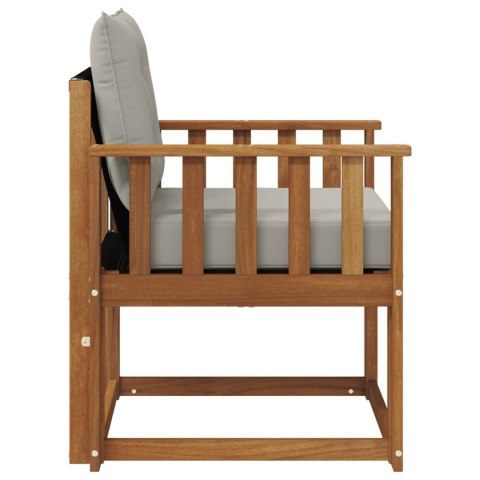 VidaXL Sofa na zewnątrz Lite Drewno Akacji Naturalny i Jasny Szary