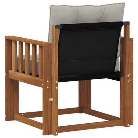 VidaXL Sofa na zewnątrz Lite Drewno Akacji Naturalny i Jasny Szary