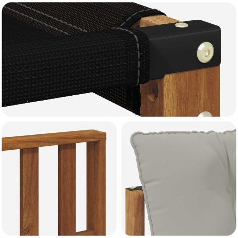 VidaXL Sofa na zewnątrz Lite Drewno Akacji Naturalny i Jasny Szary