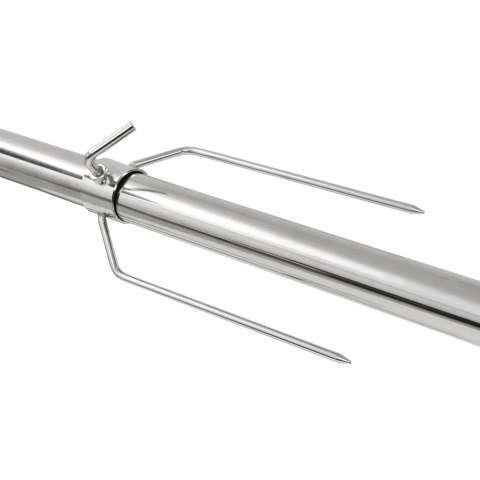 VidaXL Automatyczny rożen z silnikiem, stal nierdzewna, 207x45x81 cm